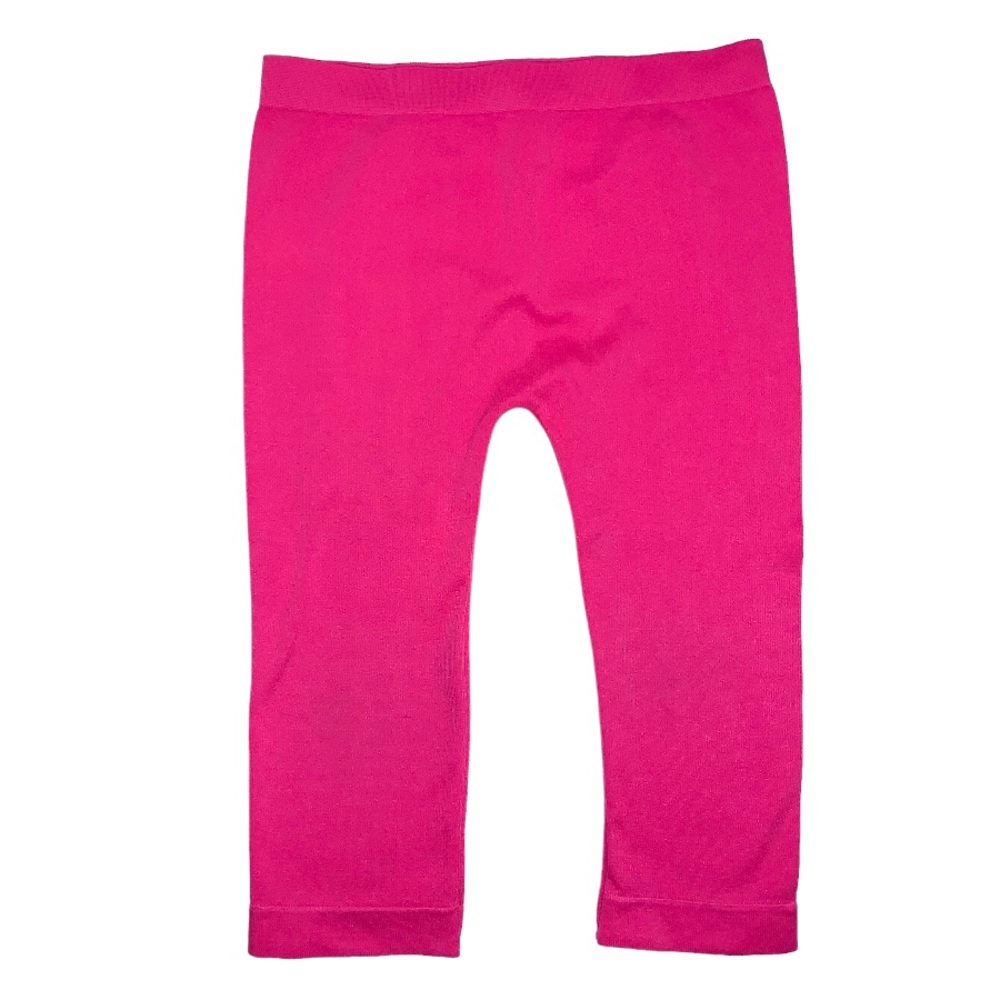 Girls Leggings 4-6 cropped Fuscia Pink Capri School Play Classic Fitted Stretch